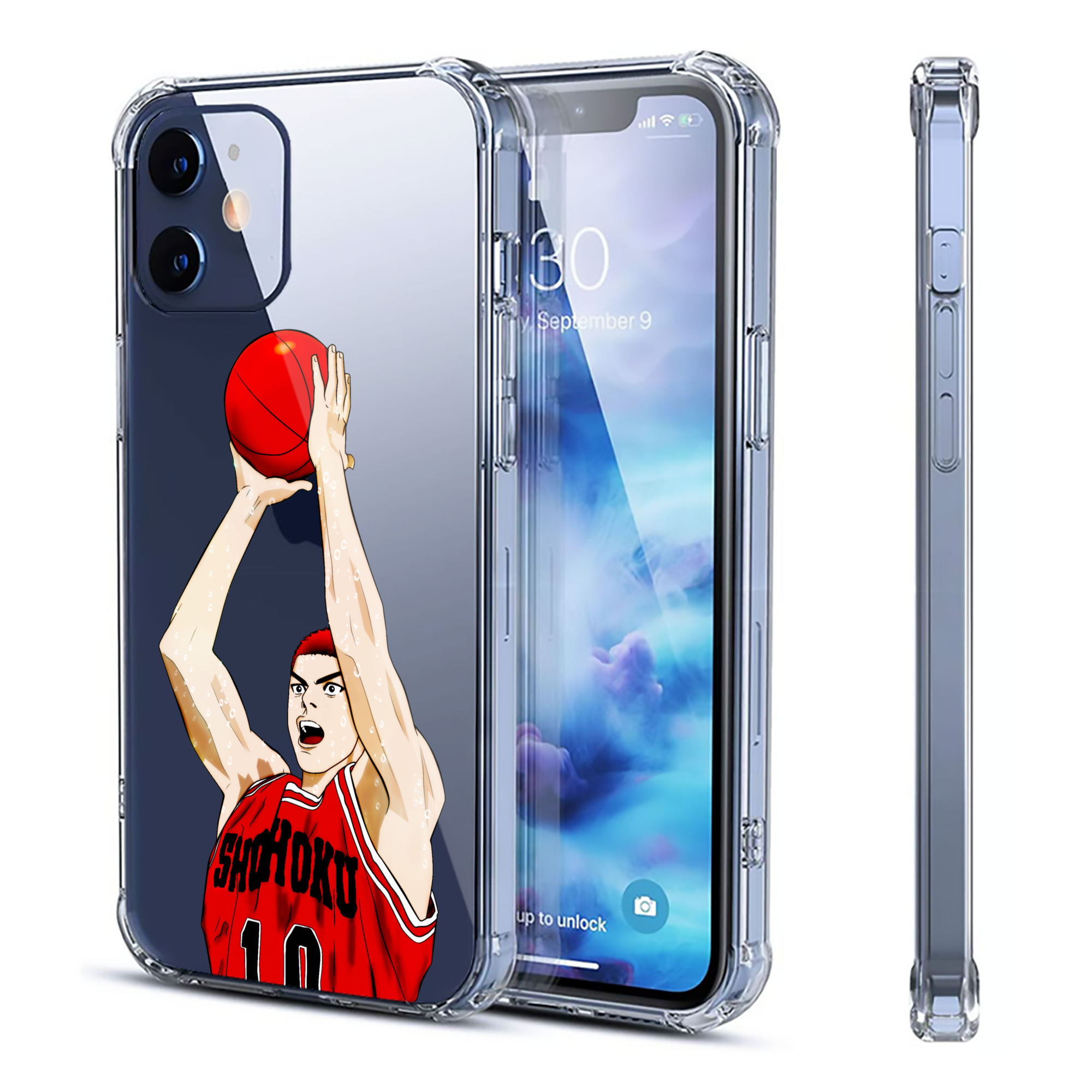 （画像用） SLAM DUNK／スラムダンク 【iPhone 12シリーズ対応】透明スマホケース（クリアソフトケース）